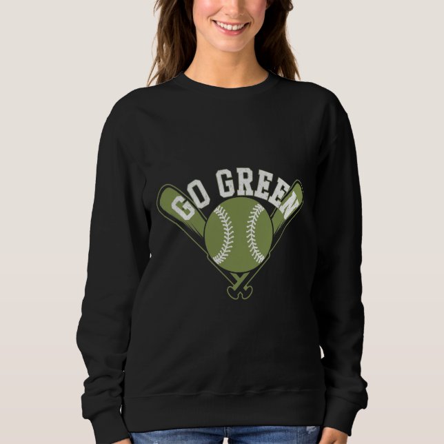 Moletom Design de Baseball Verde (Frente)