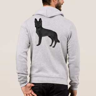 Moletom Design de cachorro Cartoon GSD Pastor Alemão preto