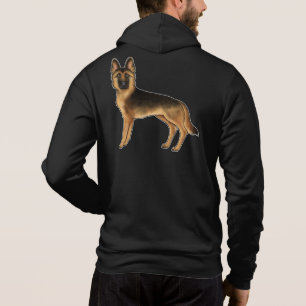 Moletom Design de cachorro Pastor Alemão preto e dourado