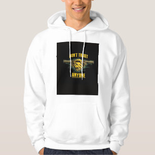 Moletom design de capuz preto e amarelo