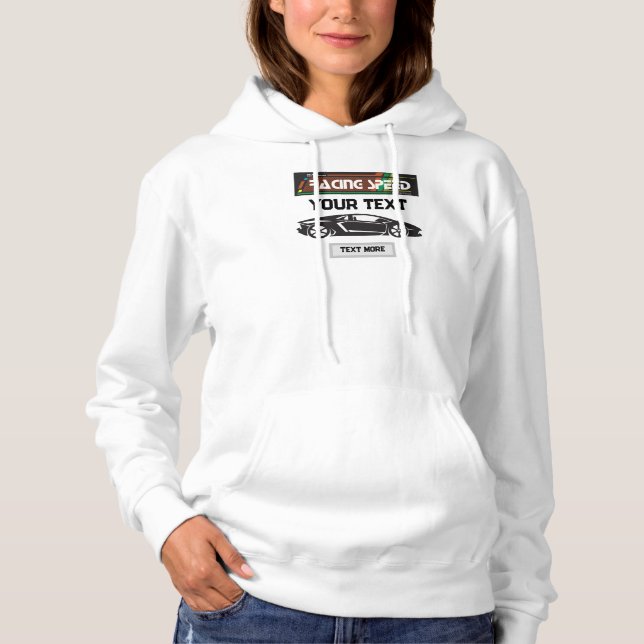 Moletom Design de Carro de Velocidade de Corrida – Desempe (Frente)