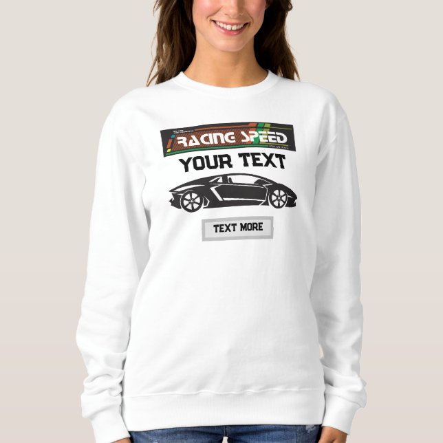 Moletom Design de Carro de Velocidade de Corrida – Desempe (Frente)