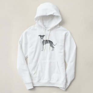 Moletom Design de Cartoons De Greyhound Azul E Branco Ital