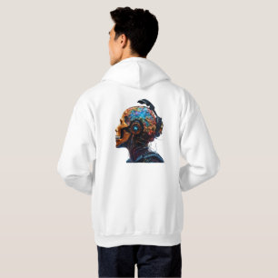 Moletom "Design de Caveira Gótica - Camisa-T Escura e Na m