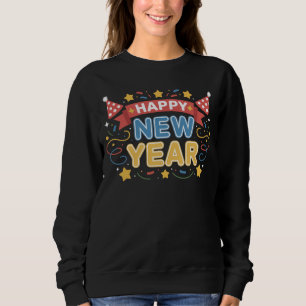 Moletom Design de Celebração de Ano Novo Feliz