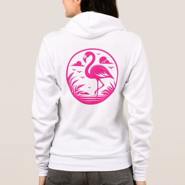 Moletom Design de Círculo de Verão Flamingo Rosa-68730 (Verso)