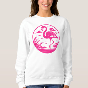 Moletom Design de Círculo de Verão Flamingo Rosa-68730