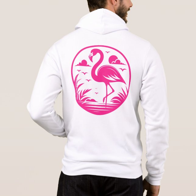 Moletom Design de Círculo de Verão Flamingo Rosa-68730 (Verso)