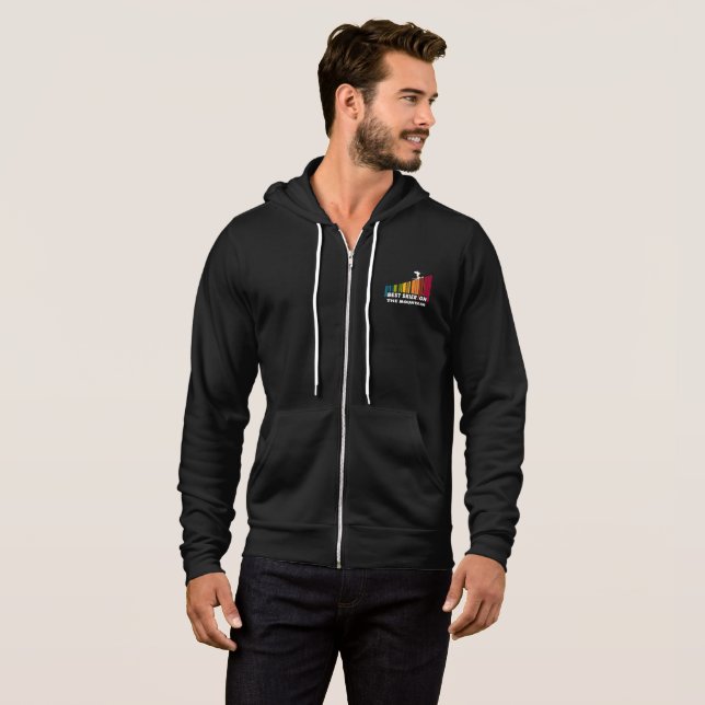 Moletom Design de Código de Barras legal Melhor Esquiador  (Frente Completa)