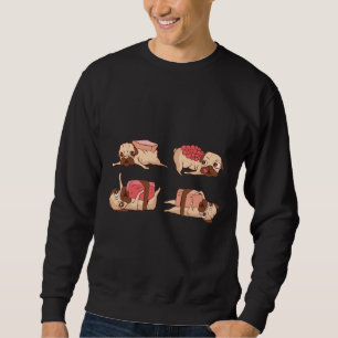 Moletom Design de Comida de Pugs Engraçados