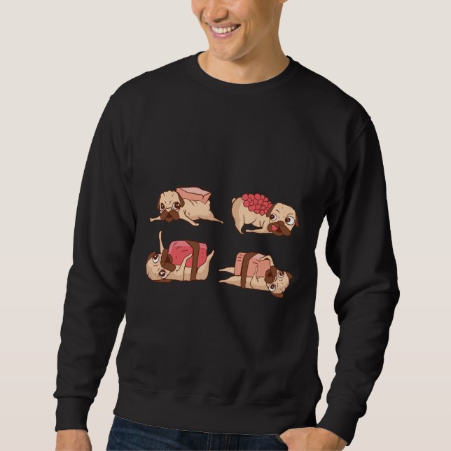 Moletom Design de Comida de Pugs Engraçados (Frente)