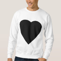 Design de Coração de Amor Negro e Branco.