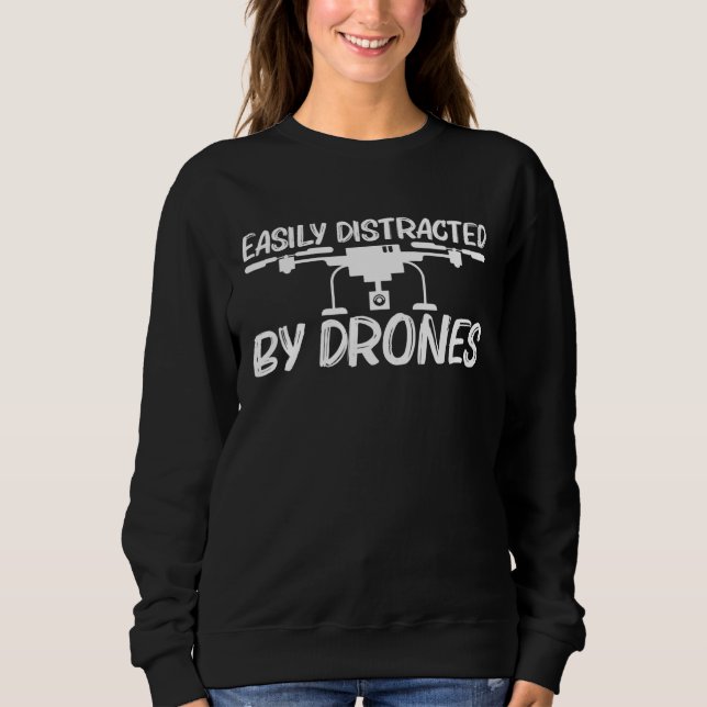 Moletom Design De Drone Para Mulheres Homens Helicóptero (Frente)