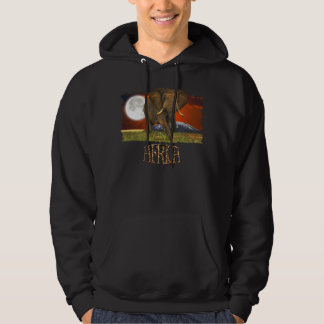 Moletom Design de Elefante Africano e Arte da Lua Savana