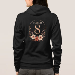 Moletom Design de Empoderamento Floral Vintage 8 de Março