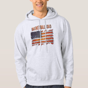 Moletom "Design de esportes patrióticos de Pai de basquete
