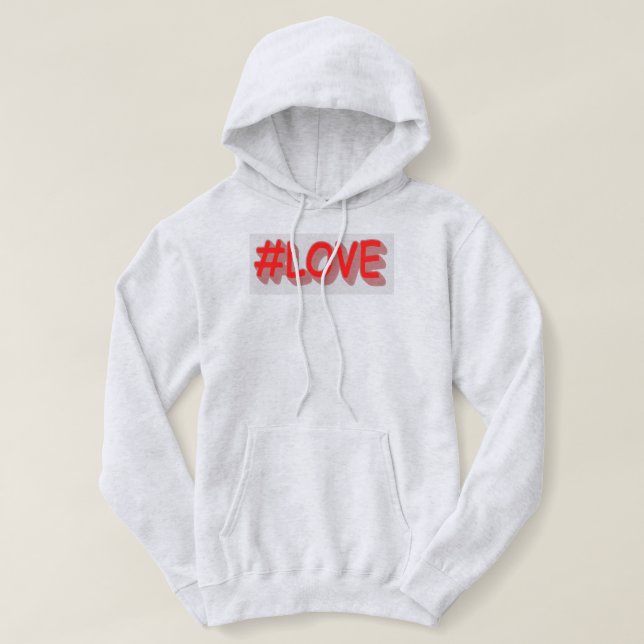 Moletom Design de Expressão de Corte "#LOVE". Comprar Agor (Frente do Design)