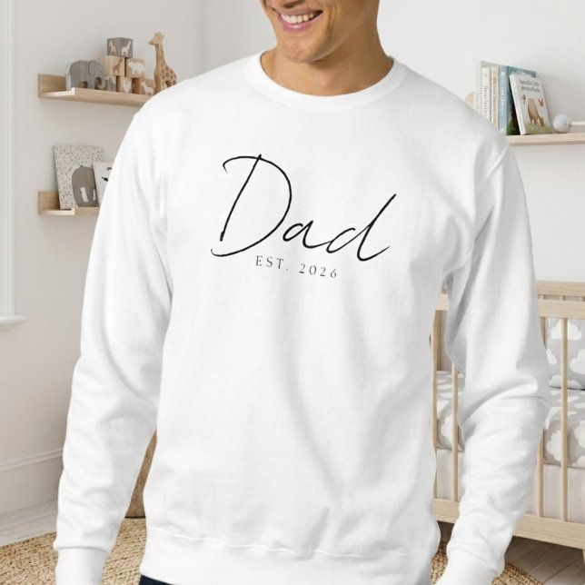 Moletom Design de Família Clássico Ano EST Papai Aconchega (Criador carregado)