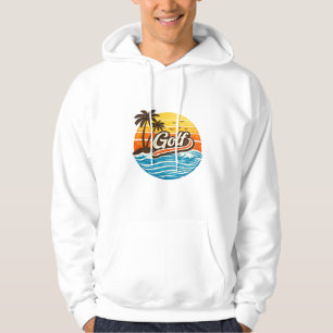 Moletom Design de Golfe Retro Pôr do Sol