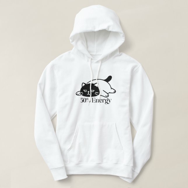 Moletom Design de humor de baixa energia 50% (Frente do Design)