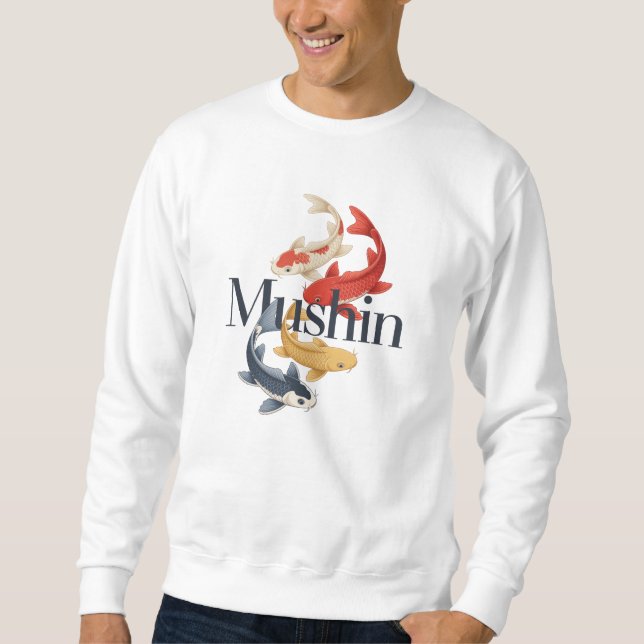 Moletom Design de Koi Mushin para Disciplina Calma e Clare (Frente)