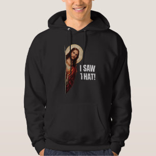 Moletom Design de meme cristão engraçado de Jesus "Eu Vi I