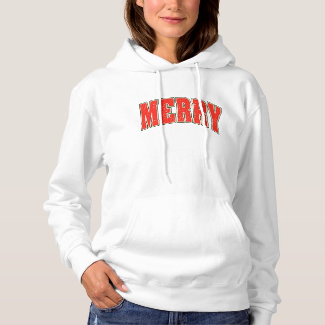 Moletom Design de Natal Vermelho Alegre (Frente)