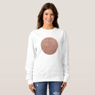 Moletom Design de nome de brilho Dourado do Rosa personali