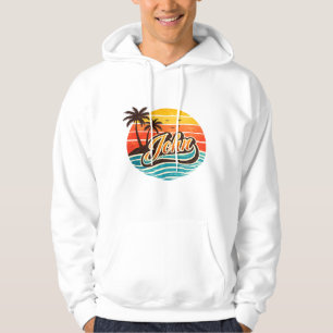 Moletom Design de Nome John Retro Sunset