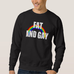 Moletom Design de Orgulho Lgbt De Gordura E Gay
