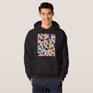 Moletom Design de padrão de impressão de mão colorida bran
