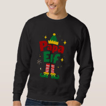 Design de pijama de Natal da família Papa Elf