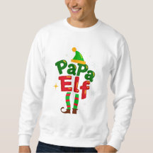 Design de pijama de Natal da Família Papa Elf