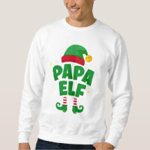 Design de pijama de Natal da família Papai Elfo