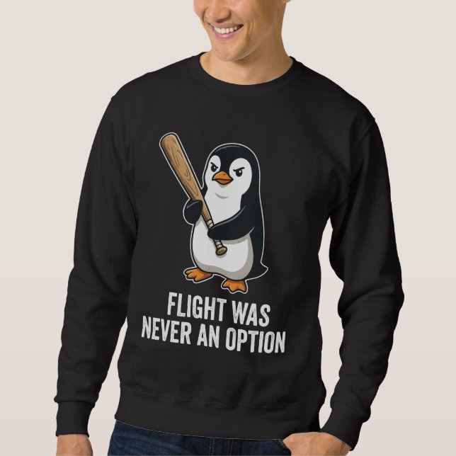 Moletom Design de Pinguim Ave Engraçada sem Voo (Frente)