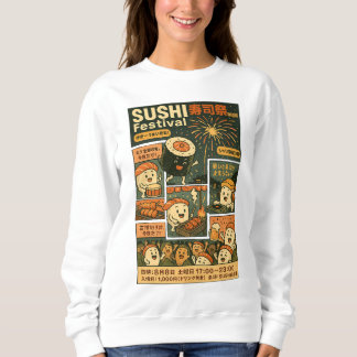 Moletom Design de Poster do Festival Sushi