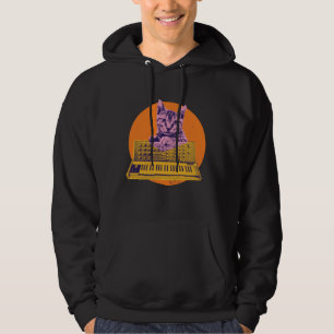Moletom Design de Produtor de Música de Gato Sintetizador