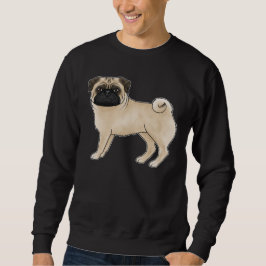 Moletom Design de Raça de Cachorro Pug com Rosto Enrugado