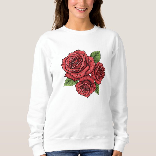 Moletom Design de Rosa elegante (Frente)