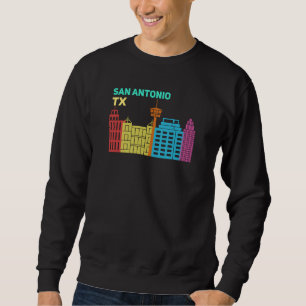 Moletom Design de San Antonio TX Skyline para San orgulhos