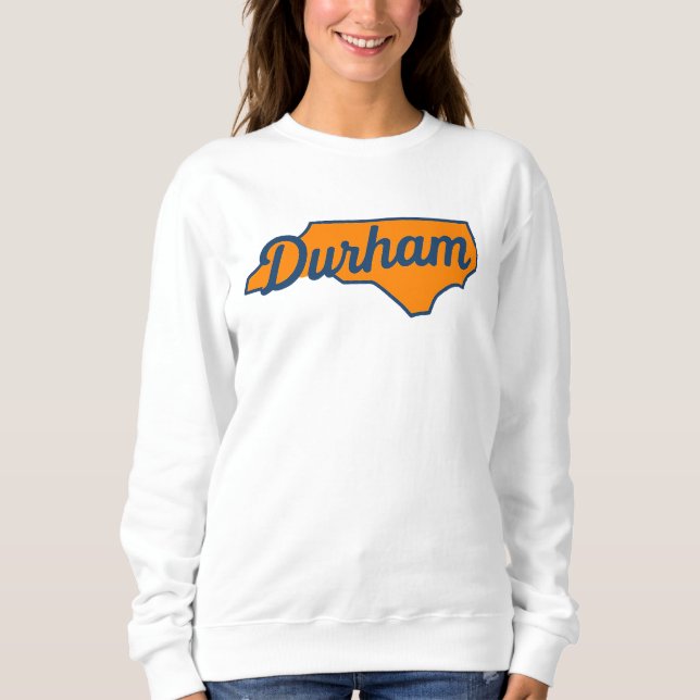 Moletom Design de Script de Durham North Carolina - Forma  (Frente)