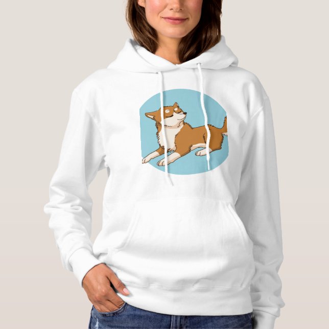 Moletom Design de shiba azul. (Frente)