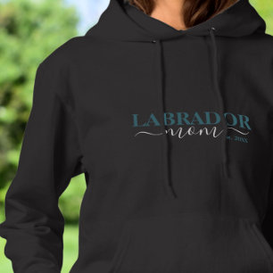 Moletom Design de texto azul para mãe de Labrador