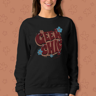 Moletom Design de texto Floral Com geek Chic
