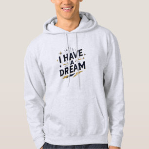 Moletom Design de Tipografia Inspirador 'Eu Tenho um Sonho