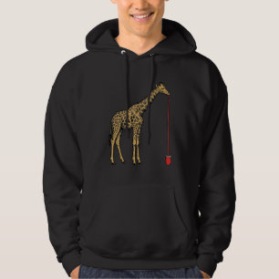Moletom Design de Vetor de Canudo de Bebida de Girafa Vint