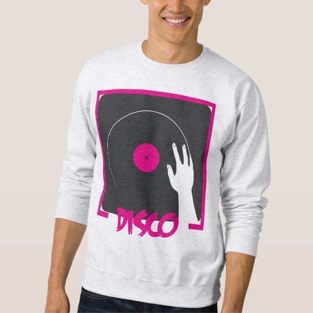Moletom Design de Vinil Disco Retro (Frente)