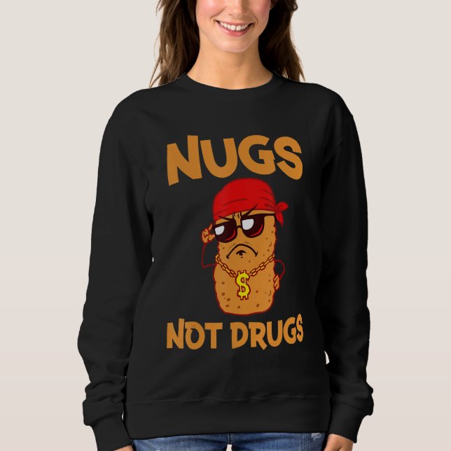 Moletom Design Divertido de Comida para Amantes de Nuggets (Frente)