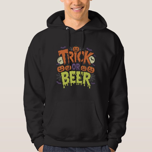 Moletom Design do Dia das Bruxas de Truque ou Beer Cute (Frente)