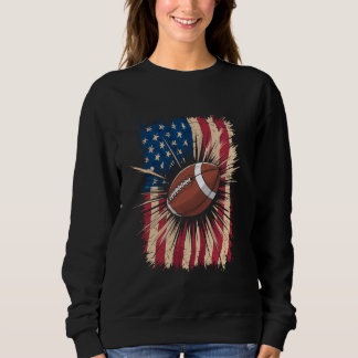 Moletom Design do Dia de Bandeira Americana de Futebol Pat